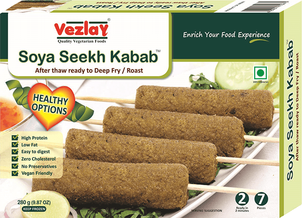 Vezlay Soya Seekh Kabab